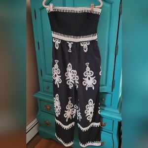 Chic Black and White Jumpsuit